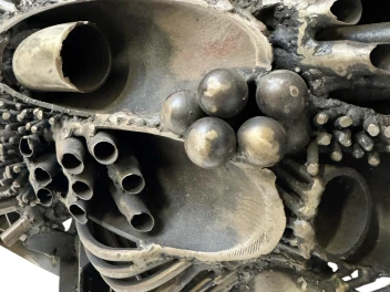 Brutalist Patinated Metal Abstract Sculpture by Frans de Boer Lichtveld, 1964